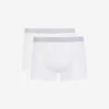 HANRO Pack Of Two Cotton Essentials Stretch-cotton Trunks 1 HANRO Pack Of Two Cotton Essentials Stretch-cotton Trunks -Gentlemen Style Shop 102 1000262 73078 WHITEGREY M