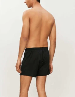 HANRO Sporty Regular-fit Cotton Boxers -Gentlemen Style Shop 102 1000262 73505199 BLACK ALT02