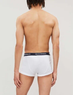 Emporio Armani Pack Of Three Logo Slim-fit Cotton Briefs -Gentlemen Style Shop 102 3002168 CC7171113572910 WHITEBLACKGREY ALT01
