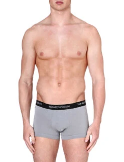Emporio Armani Pack Of Three Logo Slim-fit Cotton Briefs -Gentlemen Style Shop 102 3002168 CC7171113572910 WHITEBLACKGREY ALT03