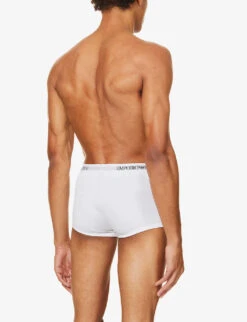 Emporio Armani Slim-fit Stretch-cotton Trunks Pack Of Three 11 Emporio Armani Slim-fit Stretch-cotton Trunks Pack Of Three -Gentlemen Style Shop 102 3002168 CC72211161016510 WHITE ALT03