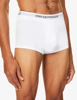 Emporio Armani Slim-fit Stretch-cotton Trunks Pack Of Three 12 Emporio Armani Slim-fit Stretch-cotton Trunks Pack Of Three -Gentlemen Style Shop 102 3002168 CC72211161016510 WHITE ALT04