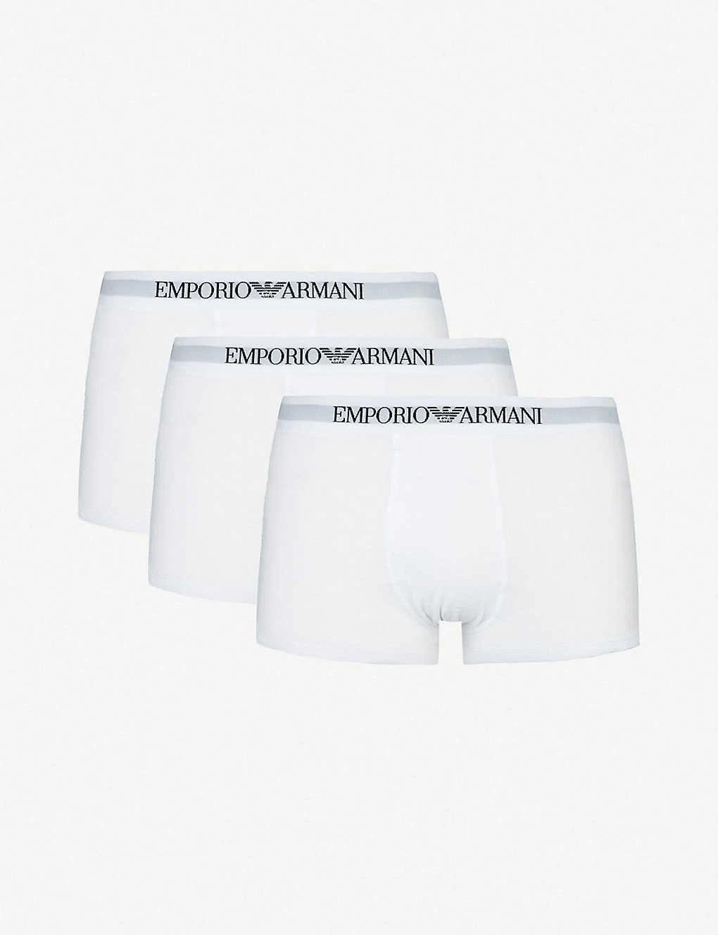 Emporio Armani Slim-fit Stretch-cotton Trunks Pack Of Three 2 Emporio Armani Slim-fit Stretch-cotton Trunks Pack Of Three