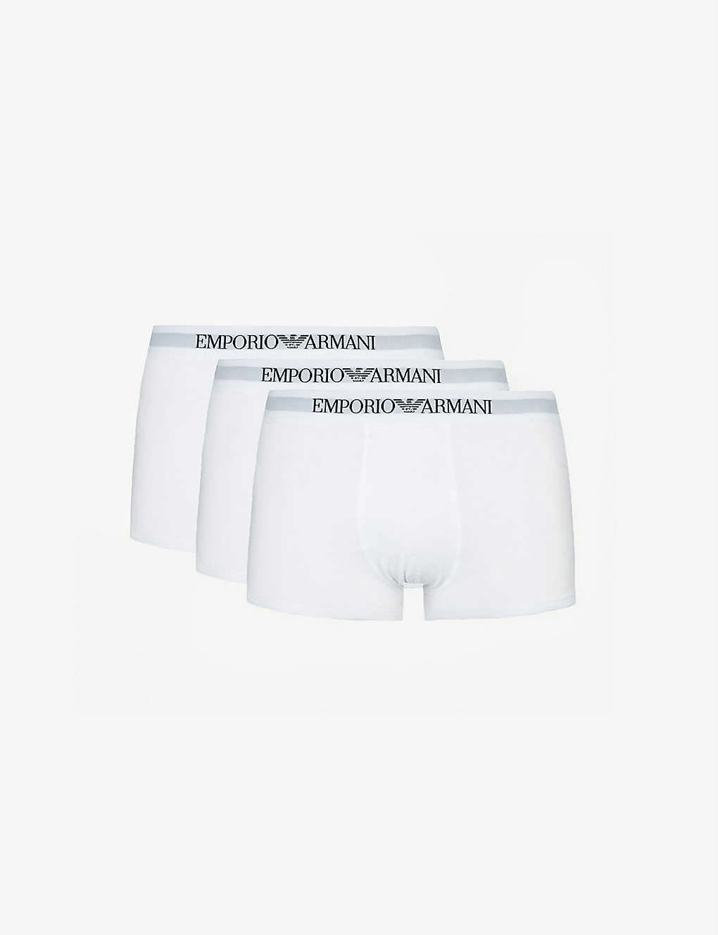 Emporio Armani Slim-fit Stretch-cotton Trunks Pack Of Three 3 Emporio Armani Slim-fit Stretch-cotton Trunks Pack Of Three - Image 2