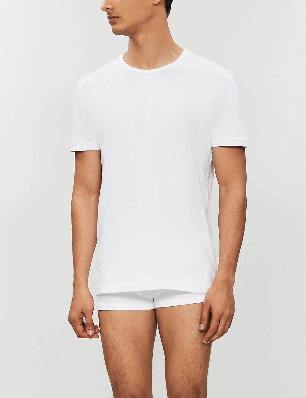 Emporio Armani Pack Of Two Crewneck Cotton-jersey T-shirts 3 Emporio Armani Pack Of Two Crewneck Cotton-jersey T-shirts