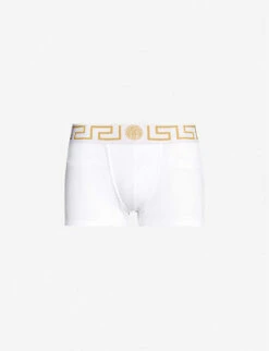 Versace Iconic Stretch-cotton Trunks