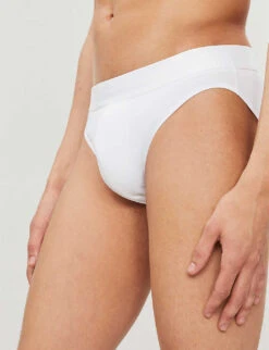 Slim-fit Stretch-cotton Briefs 11 Slim-fit Stretch-cotton Briefs -Gentlemen Style Shop 102 85418922 700134201 WHITE ALT03