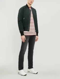 7 For All Mankind Slimmy Luxe Performance Plus Slim-fit Jeans -Gentlemen Style Shop 1043 3005683 JSMSA240BB WASHEDBLACK ALT01