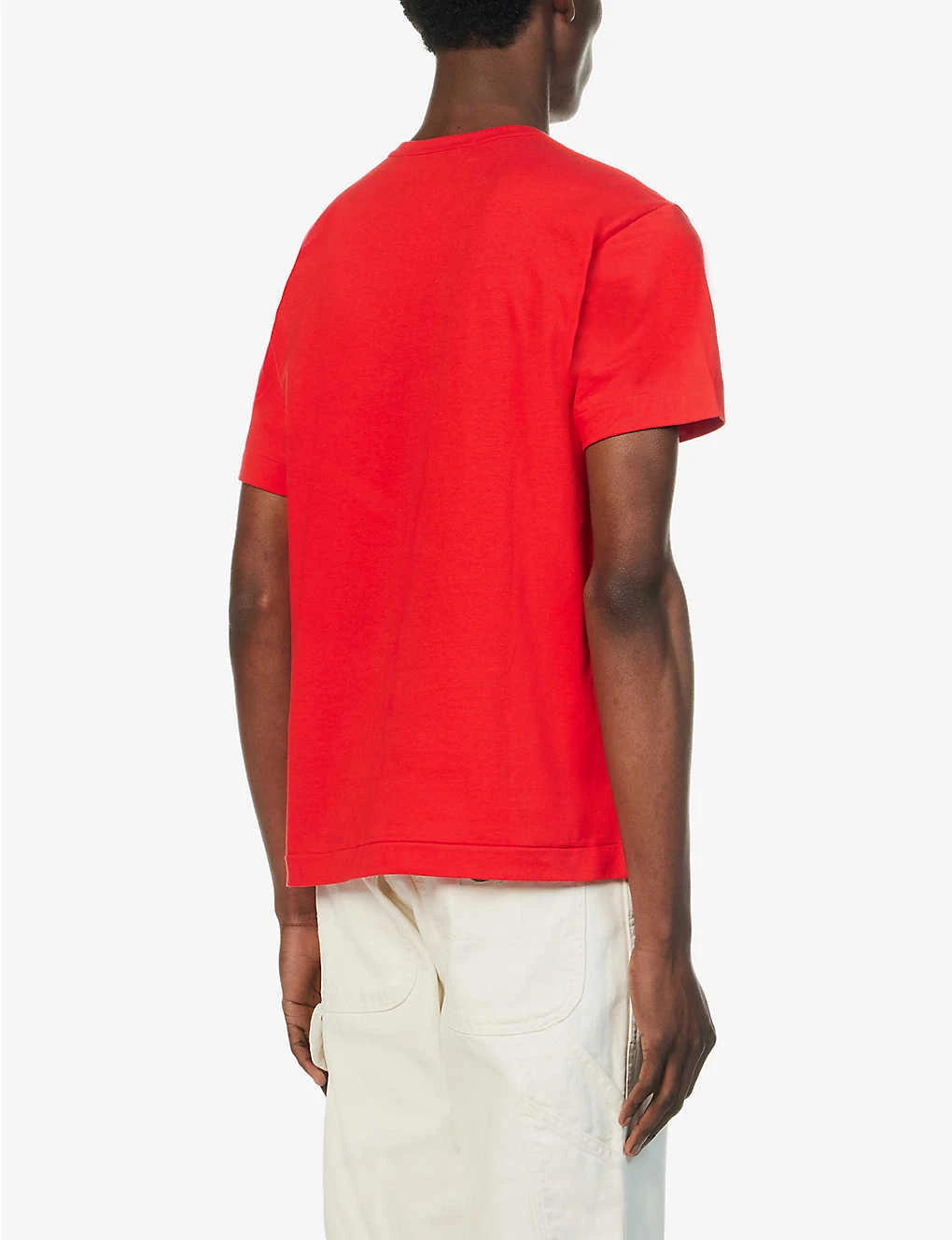 Comme Des Garçons Play Double Small Heart-appliquéd Cotton-jersey T-shirt 7 Comme Des Garçons Play Double Small Heart-appliquéd Cotton-jersey T-shirt - Image 5