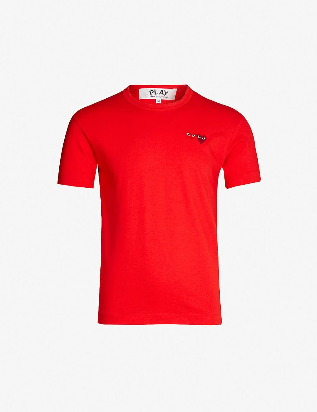 Comme Des Garçons Play Double Small Heart-appliquéd Cotton-jersey T-shirt 3 Comme Des Garçons Play Double Small Heart-appliquéd Cotton-jersey T-shirt