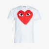 Comme Des Garçons Play Heart Logo Cotton-jersey T-shirt -Gentlemen Style Shop 148 3002209 P1T026 WHITE ALT10