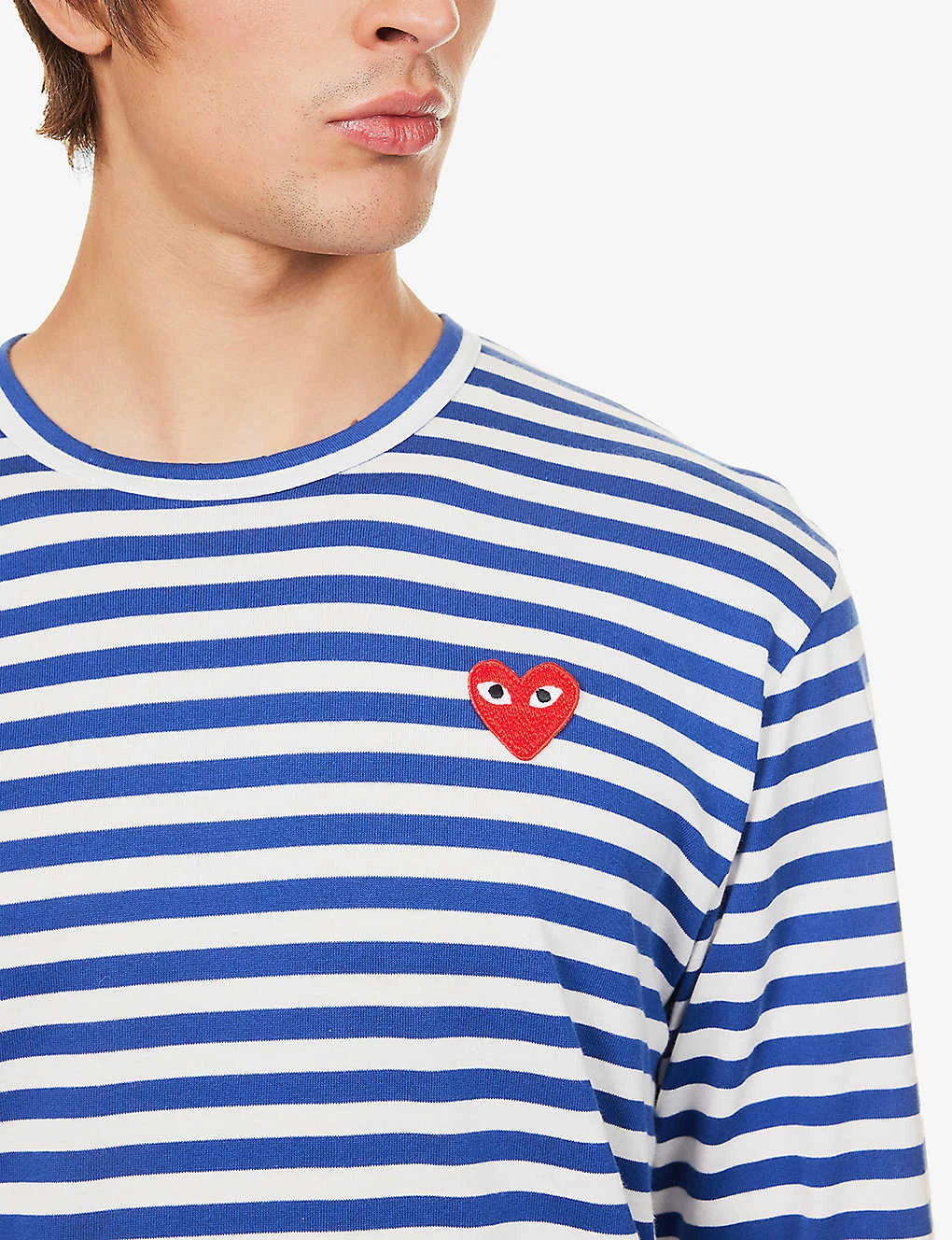Comme Des Garçons Play Striped Cotton-jersey Top 8 Comme Des Garçons Play Striped Cotton-jersey Top - Image 6