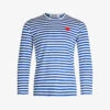 Comme Des Garçons Play Striped Cotton-jersey Top 1 Comme Des Garçons Play Striped Cotton-jersey Top -Gentlemen Style Shop 343 2000022 P1T164 NAVY ALT10