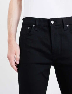 Nudie Jeans Lean Dean Slim-fit Tapered Jeans -Gentlemen Style Shop 362 2001268 112498 EVERBLACK ALT04