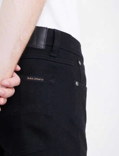 Nudie Jeans Lean Dean Slim-fit Tapered Jeans -Gentlemen Style Shop 362 2001268 112498 EVERBLACK ALT05