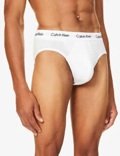 Calvin Klein Pack Of Three Cotton Stretch Regular-fit Stretch-cotton Briefs -Gentlemen Style Shop 431 3003262 U2661G100 WHITE ALT04