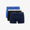 Calvin Klein Pack Of Three Modern Essentials Classic-fit Stretch-cotton Trunks -Gentlemen Style Shop 431 3003262 U2662G BLUEBLACKCOBALT M