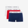 Calvin Klein Cotton Stretch Pack Of Three Low-rise Stretch-cotton Trunks -Gentlemen Style Shop 431 3003262 U2664GI03 NAVYWHITERED M