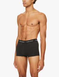Calvin Klein Pack Of Three Classic-fit Stretch-cotton Trunks -Gentlemen Style Shop 431 3003262 U2664G BLACKBLACK ALT01