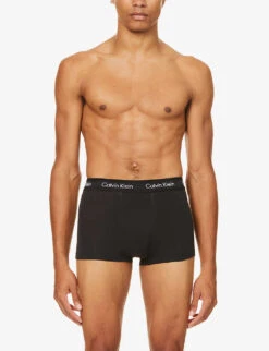 Calvin Klein Pack Of Three Classic-fit Stretch-cotton Trunks -Gentlemen Style Shop 431 3003262 U2664G BLACKBLACK ALT02