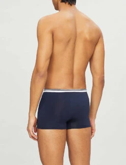 Pure Comfort Classic-fit Stretch-cotton Trunks -Gentlemen Style Shop R00021821 NAVY ALT01