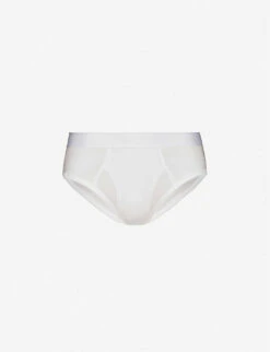 Sunspel Superfine Branded-waistband Cotton-jersey Briefs