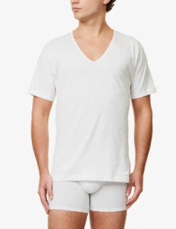 Sunspel Superfine Egyptian Cotton T-shirt -Gentlemen Style Shop R00053579 WHITE ALT01