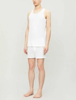 Sunspel Q82 Superfine Cotton-jersey Vest 8 Sunspel Q82 Superfine Cotton-jersey Vest -Gentlemen Style Shop R00053604 WHITE ALT01