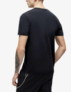 AllSaints Brace Cotton-jersey T-shirt -Gentlemen Style Shop R00089572 WASHEDBLACK ALT03