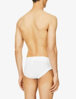 HANRO Natural Function Stretch-jersey Briefs 8 HANRO Natural Function Stretch-jersey Briefs -Gentlemen Style Shop R00103164 WHITE ALT01