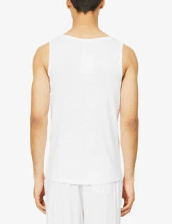 HANRO Natural Function Stretch-jersey Vest -Gentlemen Style Shop R00103166 WHITE ALT02