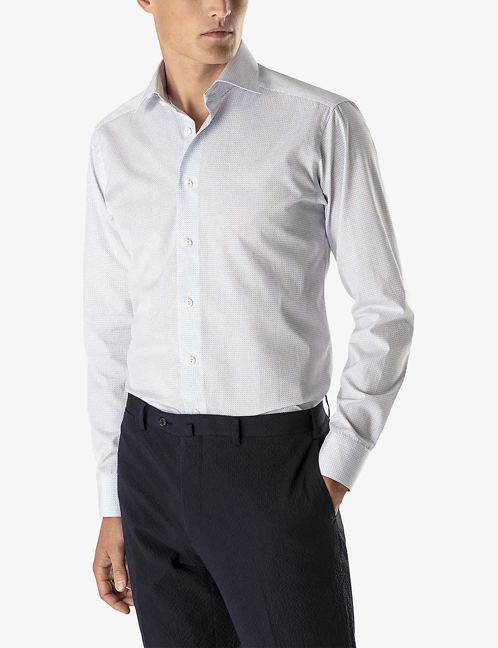 ETON Business Point-collar Contemporary-fit Cotton-poplin Shirt 4 ETON Business Point-collar Contemporary-fit Cotton-poplin Shirt - Image 2