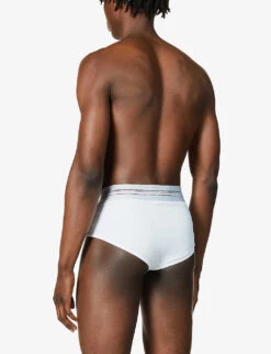 Spanx Sculpt Mid-rise Regular-fit Stretch-cotton Briefs -Gentlemen Style Shop R03699080 WHITE ALT02