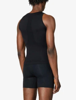 Spanx Ultra-Sculpt Seamless Stretch-jersey Tank Top 10 Spanx Ultra-Sculpt Seamless Stretch-jersey Tank Top -Gentlemen Style Shop R03699084 BLACK ALT03