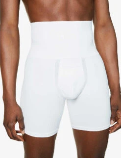 Spanx Ultra-Sculpt Shaping High-rise Slim-fit Stretch-cotton Boxers -Gentlemen Style Shop R03699089 WHITE ALT03