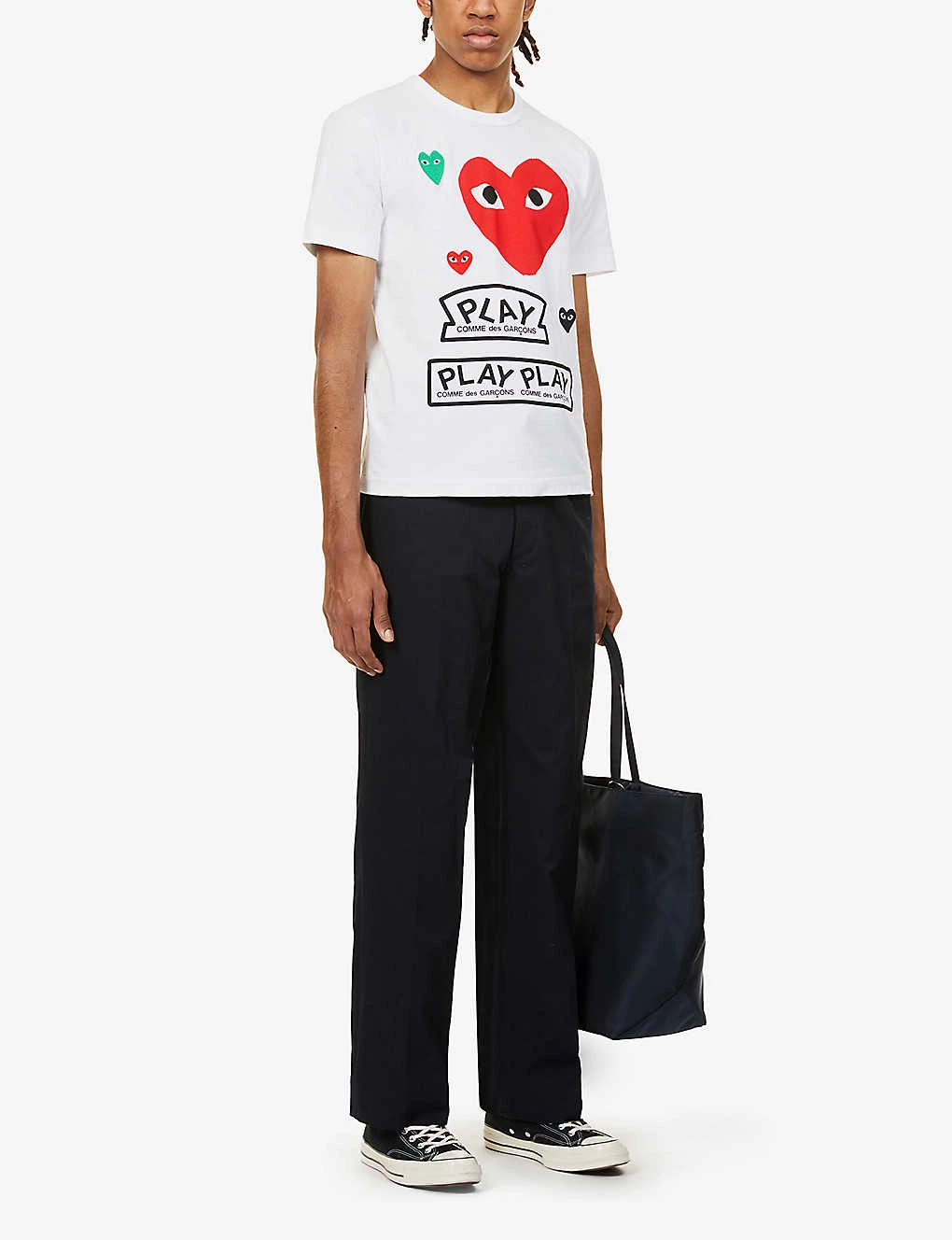 Comme Des Garçons Play Hearts & Play Logo-print Cotton-jersey T-shirt 4 Comme Des Garçons Play Hearts & Play Logo-print Cotton-jersey T-shirt - Image 2
