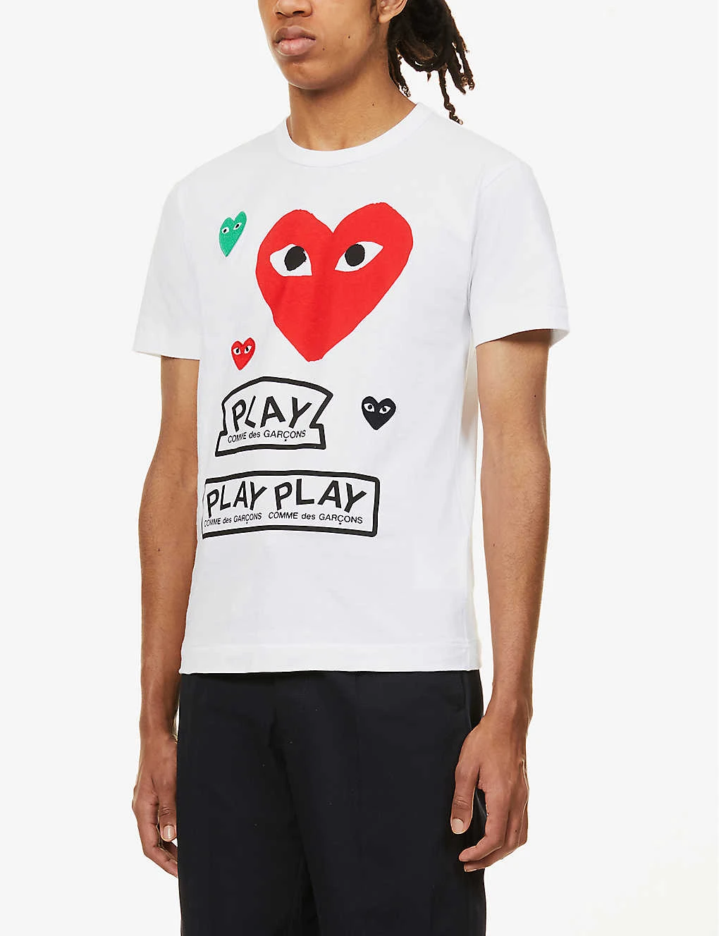 Comme Des Garçons Play Hearts & Play Logo-print Cotton-jersey T-shirt 5 Comme Des Garçons Play Hearts & Play Logo-print Cotton-jersey T-shirt - Image 3