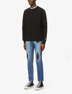 Busted Biker Ripped Slim-fit Jeans 11 Busted Biker Ripped Slim-fit Jeans -Gentlemen Style Shop R03720194 INDIGOSPRAY ALT01