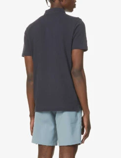Sunspel Riviera Cotton-piqué Polo Shirt -Gentlemen Style Shop R03756503 NAVY ALT03