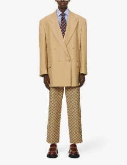 Gucci Checked Tailored Cotton Shirt -Gentlemen Style Shop R03765544 AZUREREDMCMIX ALT01