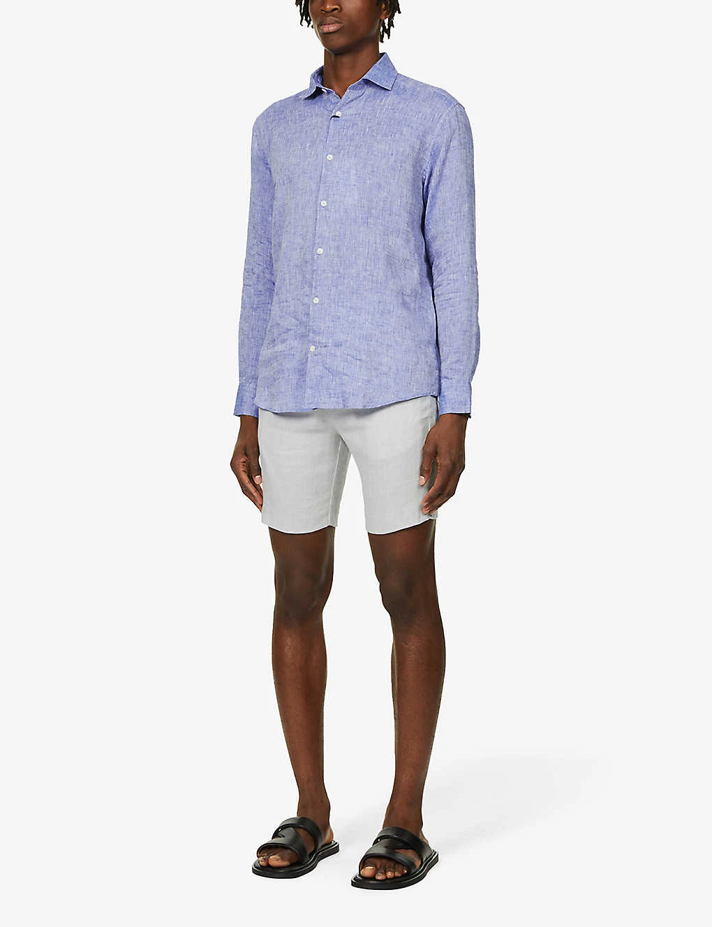 Antonio Regular-fit Cutaway-collar Linen Shirt 4 Antonio Regular-fit Cutaway-collar Linen Shirt - Image 2