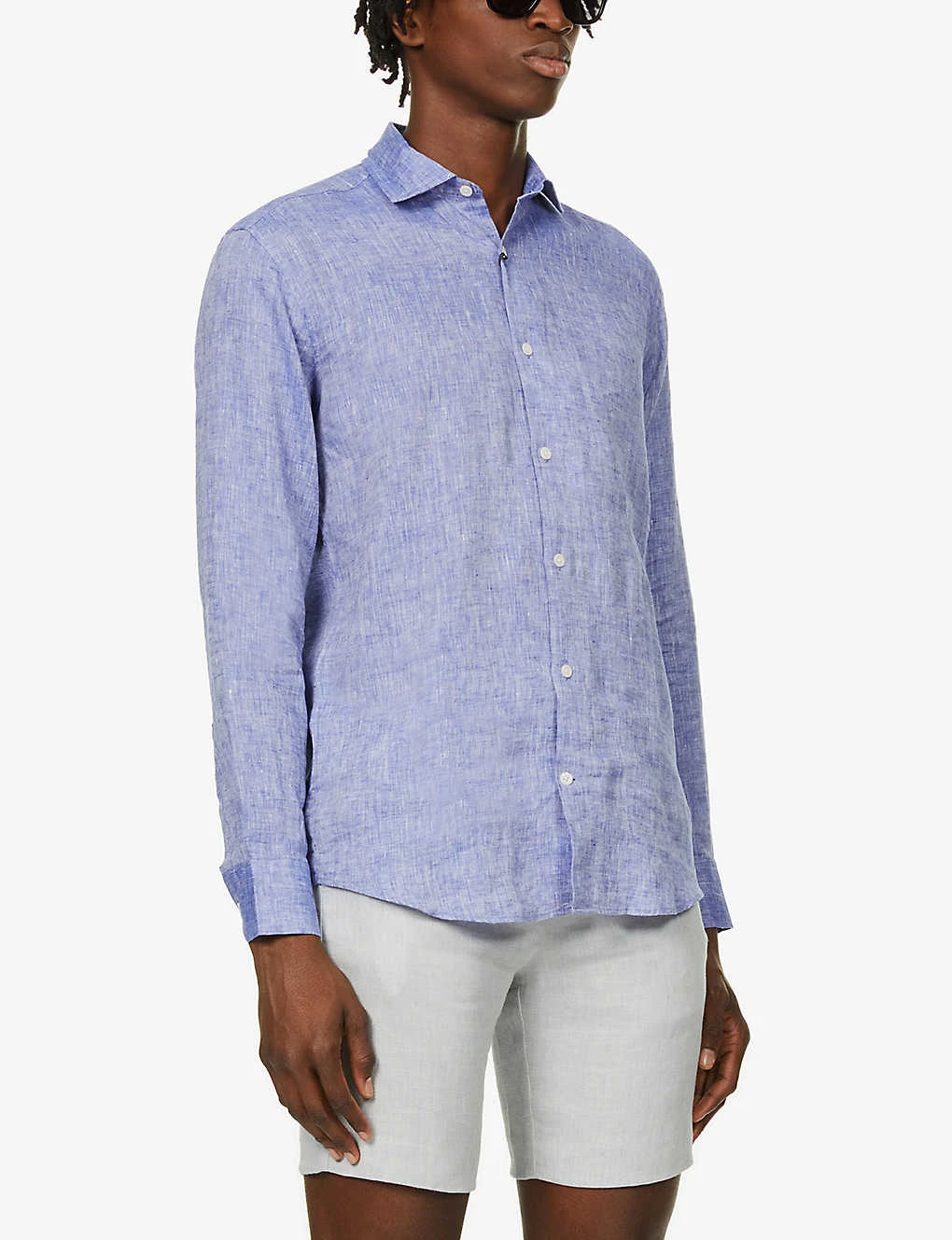Antonio Regular-fit Cutaway-collar Linen Shirt 5 Antonio Regular-fit Cutaway-collar Linen Shirt - Image 3