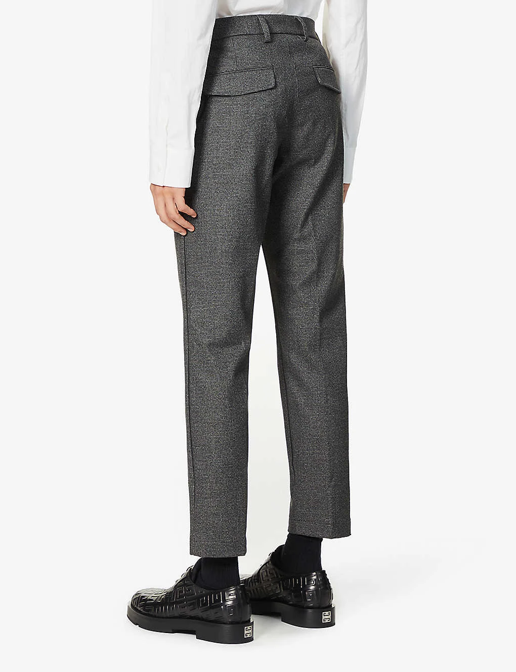 Hugo Chain-embellished Tapered Gabardine Trousers 6 Hugo Chain-embellished Tapered Gabardine Trousers - Image 4