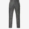 Hugo Chain-embellished Tapered Gabardine Trousers 1 Hugo Chain-embellished Tapered Gabardine Trousers -Gentlemen Style Shop R03788521 CHARCOAL M