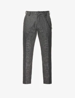 Hugo Chain-embellished Tapered Gabardine Trousers