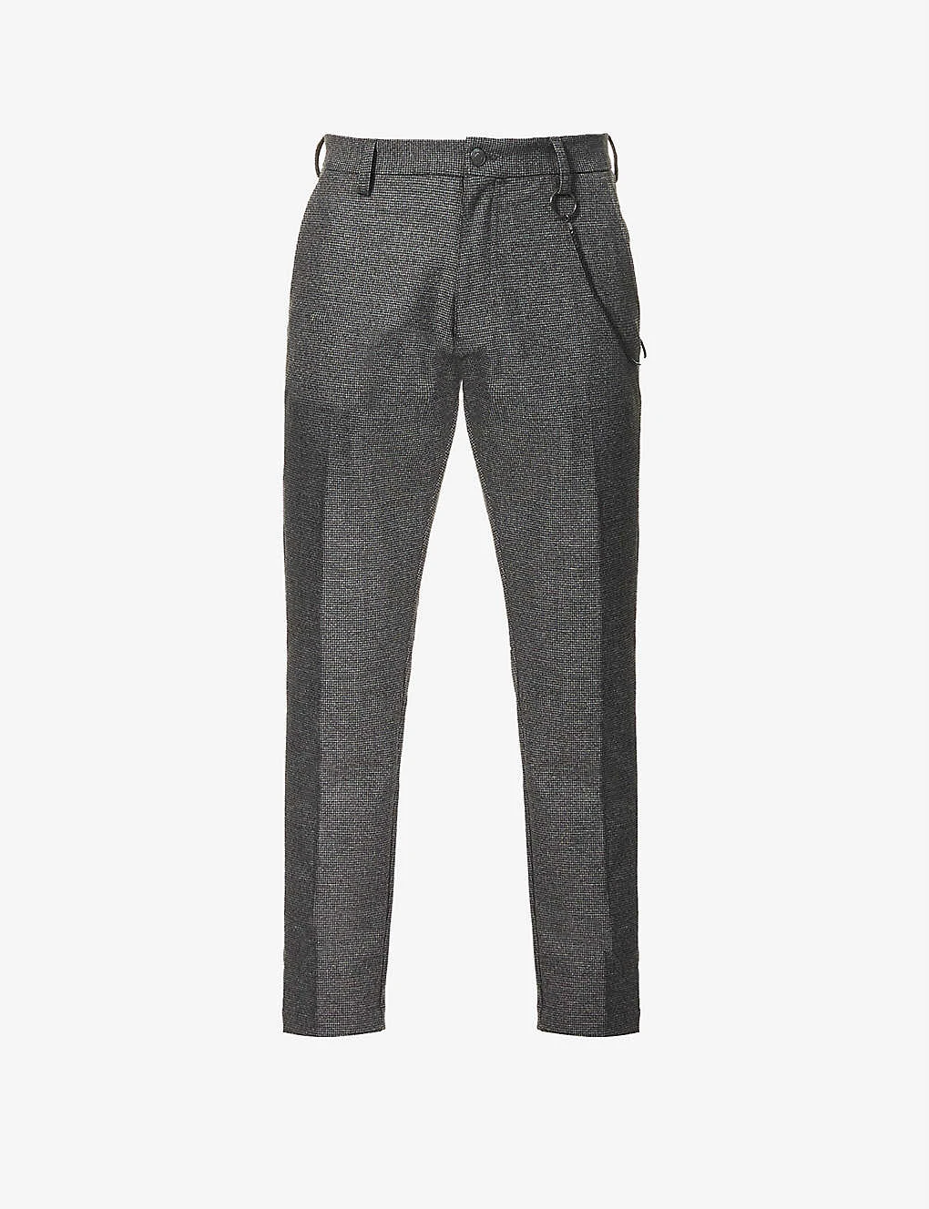 Hugo Chain-embellished Tapered Gabardine Trousers 3 Hugo Chain-embellished Tapered Gabardine Trousers