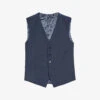 Ted Baker Sinjws Slim-fit Wool-blend Waistcoat -Gentlemen Style Shop R03788856 DKBLUE M