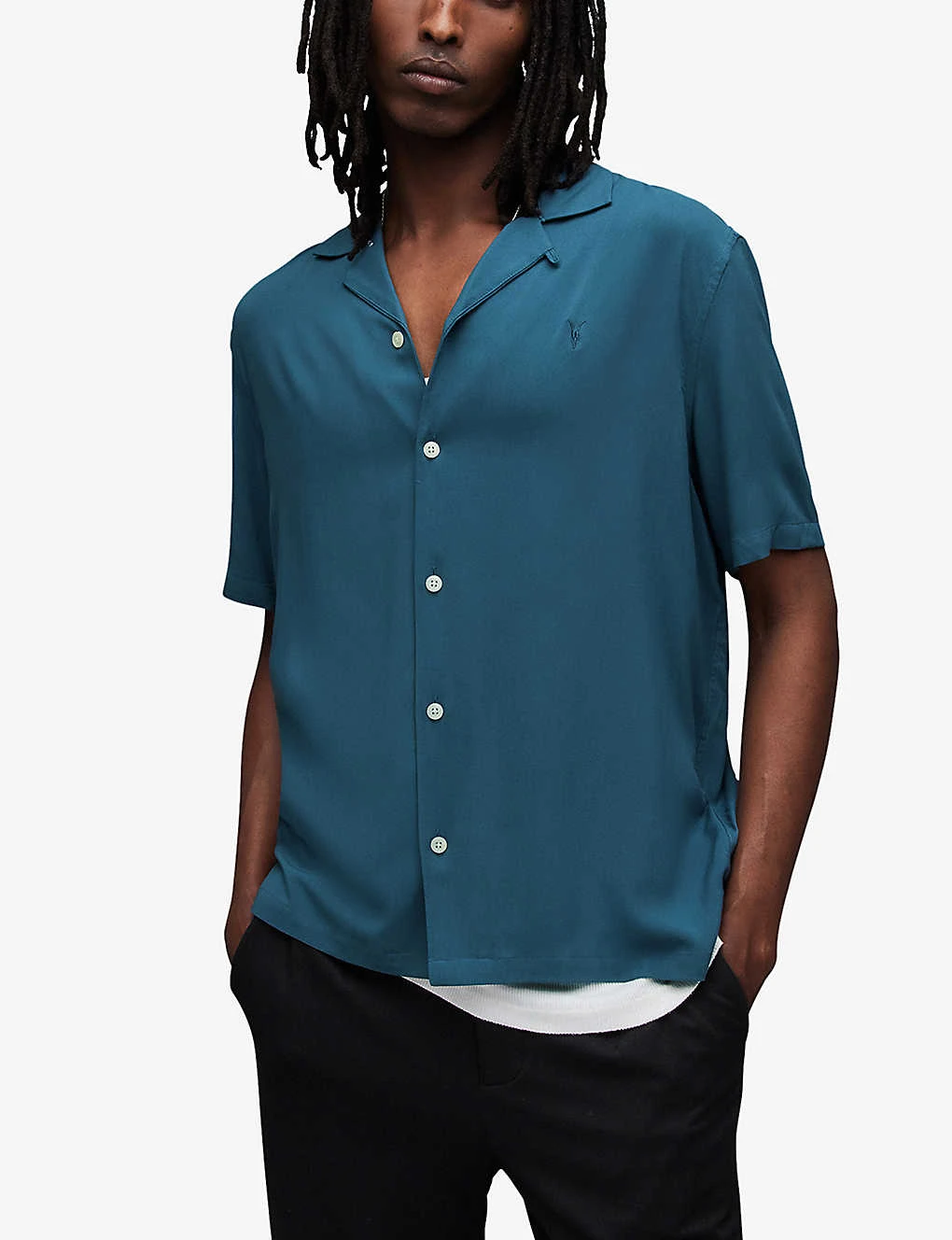 AllSaints Venice Relaxed-fit Short-sleeved Woven Shirt 5 AllSaints Venice Relaxed-fit Short-sleeved Woven Shirt - Image 3