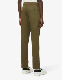 Nudie Jeans Easy Alvin Regular-fit Organic Stretch-cotton Trousers -Gentlemen Style Shop R03802056 OLIVE ALT03