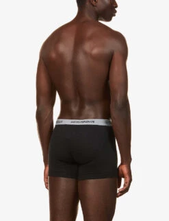 Emporio Armani Pack Of Two Logo-embellished Stretch-cotton Boxers 8 Emporio Armani Pack Of Two Logo-embellished Stretch-cotton Boxers -Gentlemen Style Shop R03804552 NEROGRIGIO ALT02